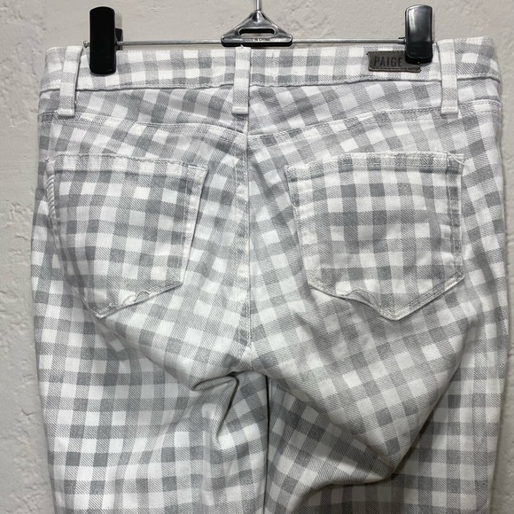 PAIGE Verdugo Ankle Skinny Jeans in Grey Gingham size 25 - Picture 10 of 12